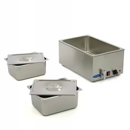 Bain Marie s slavinom - uključuje set od 2 x 1/2 GN