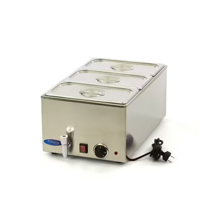 Bain Marie s slavinom - uključuje set od 3 x 1/3 GN