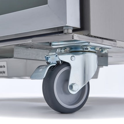 Zamrzovalnik - 1200L - 6 nastavljivih polic - inox - steklena vrata