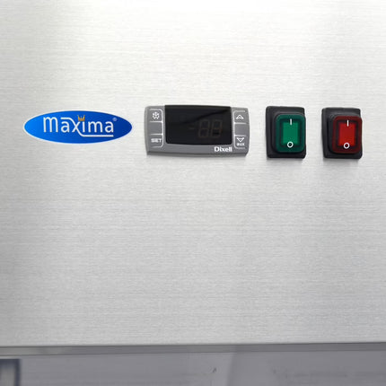 Zamrzovalnik - 1200L - 6 nastavljivih polic - inox - steklena vrata